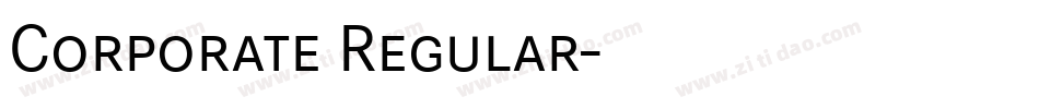 Corporate Regular字体转换